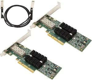 ASHATA 2Pcs 10Gbps Gigabit Ethernet PCI Express Nätverkskort