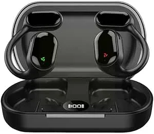 Clip On TWS Hörlurar Bluetooth 5.3 Träningshörlurar Vit