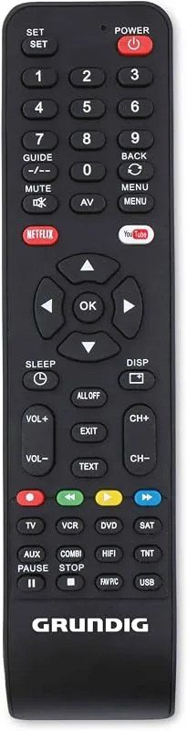 Grundig Universell fjärrkontroll – upp till 8 enheter samtidigt – 210 x 50 x 18 mm – svart