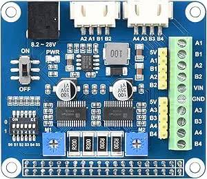 NGW-1 st HRB8825 stegmotor hatt kompatibel med Raspberry Pi-enheter två stegmotorer upp till 1/32 mikrostepping
