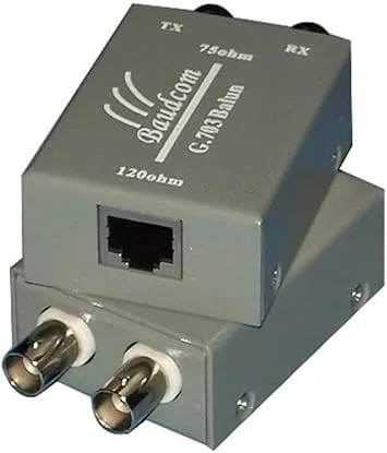 75 ohm BNC koax till 120 ohm RJ45 G703 E1 Balun adapter