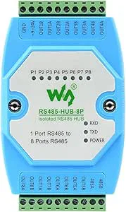 Waveshare Industrial-grade Isolated 8-ch RS485 Hub