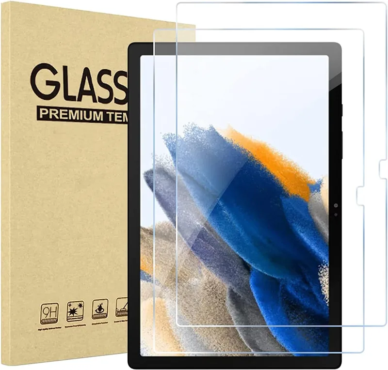 XZC [2-pack] skärmskydd för Galaxy Tab A8 10,5 tum 2022 High Definition/9H hårdhet härdat glas skärmfilm