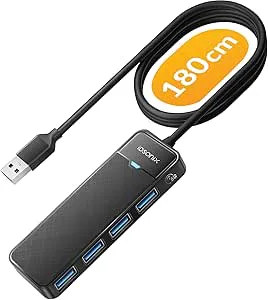 iDsonix usb 3.0-hubb med 180 cm lång kabel