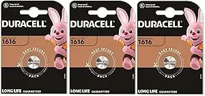 3X Duracell 1616 litium
