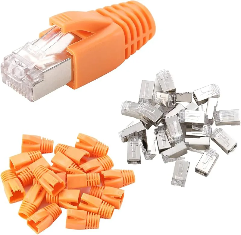 Greluma 40 st CAT6 metall skärmade RJ45-kontakter