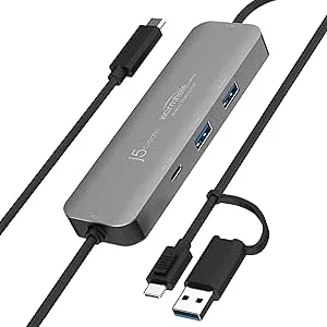 j5 skapa maskhål switch USB Type-C till typ-C och en USB-display delningshubb PC länknav för Windows
