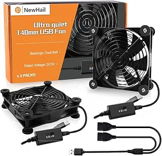 2st 140mm Mini USB Fan Computer Fan Multi-hastighetskontroll