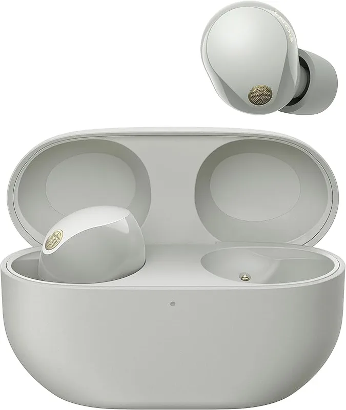 Sony WF-1000XM5 Trådlösa öronsnäckor med brusreducering, Bluetooth, In-ear-hörlurar, mikrofon, upp till 24 timmars batteritid, snabbladdning, IPX4, Alexa & Google Assistant, iOS & Android