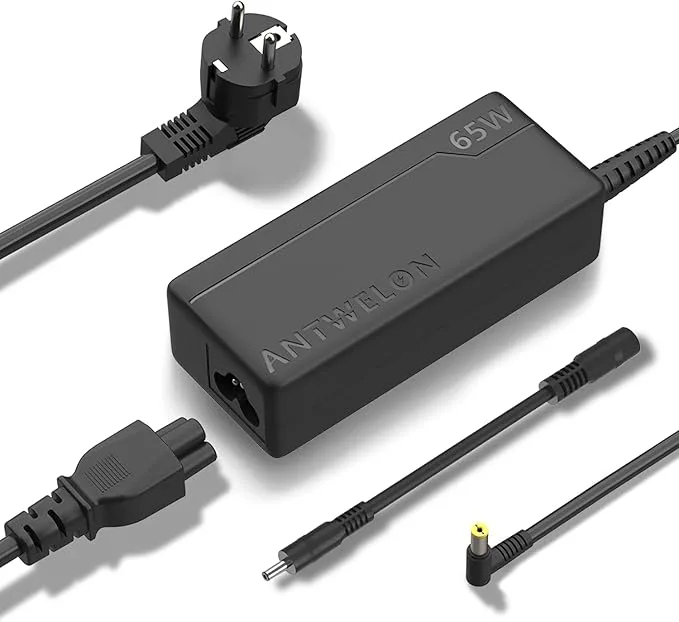 ANTWELON 65W Laddare Nätaggregat Nätadapter för ACER Aspire 3 5 E5 E3 E1 E15 E17 ES1 ES15 V3 V5 A315 A314 A315-51 A315-41 ADP-65VH ADP-65VH A11-065N1A Notebook 19V 3,42A 5,5*1,7mm Adapter Laddare Strömkabel