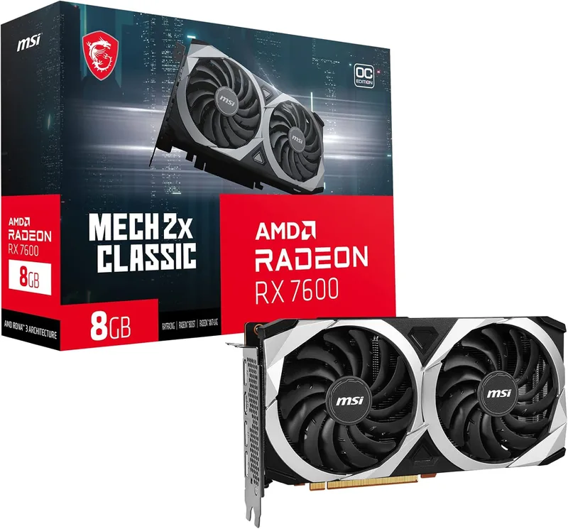MSI Radeon RX 7600 MECH 2X Classic 8G OC