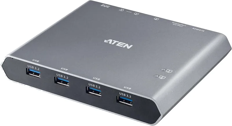ATEN US3311 2-portars USB-C 4K DisplayPort KVM-dockningsstation