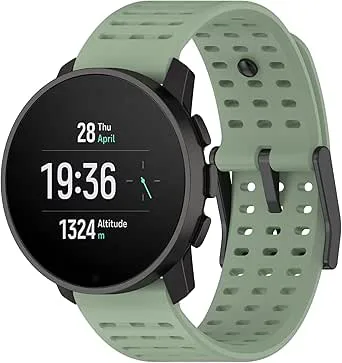 22 mm armband kompatibelt med Suunto 9 Peak/Suunto 5 Peak armband, mjukt silikon, sport, ersättningsarmband för Suunto 5 Peak, klockarmband med metall