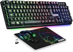EMPIRE GAMING Armor RF800 Qwerty trådlöst speltangentbord och muspaket