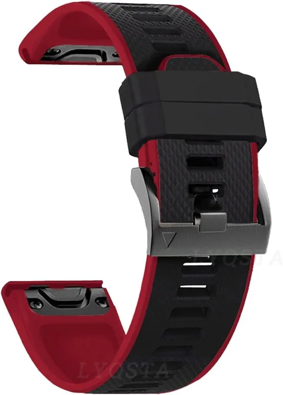 26 22 mm silikon snabbfrigörande klockarmband rem för Garmin Fenix 6X 6 6S Pro 5X 5 Plus 3HR Enduro Smartwatch Easyfit handledsrem, 22mm, Agat