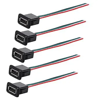 Greluma 5 st 3A 4-stifts USB-uttag