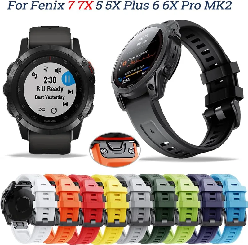 26 22 mm klockarmband för Garmin Fenix 7 7X 6 6X Pro 5 5X 3HR