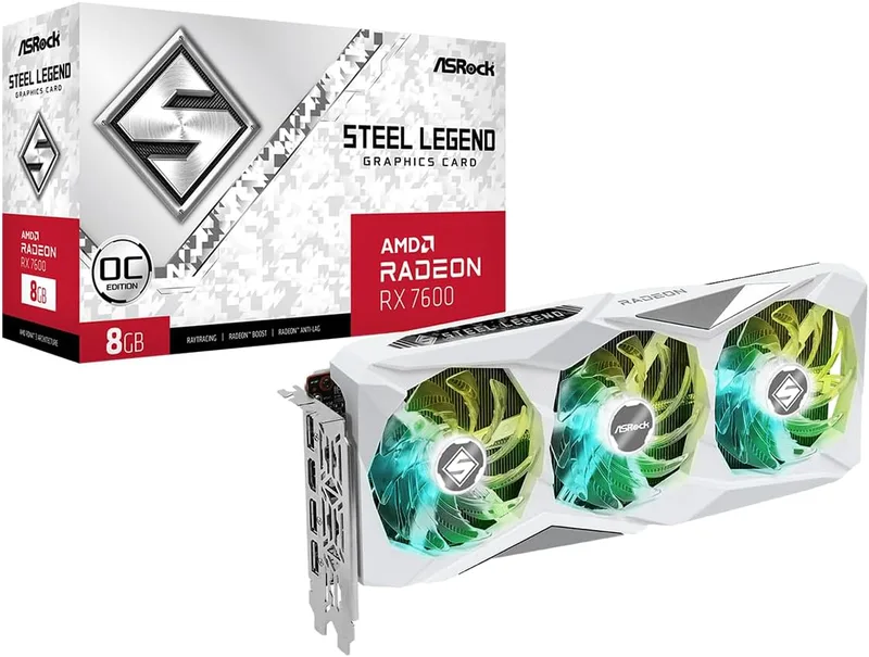 ASRock Radeon RX 7600 Steel Legend White 8GB OC