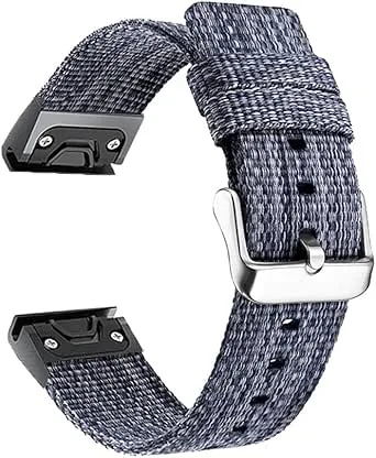22 26 mm snabbpassande klockarmband för Garmin Fenix 6X 6XPro 5X 3HR nylonarmband