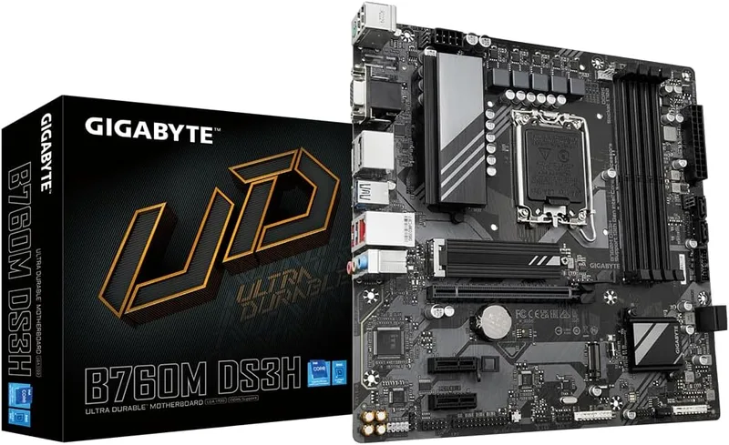 GIGABYTE B760M DS3H LGA1700 4xDDR5 4xSATA 2xM.2 mATX MB