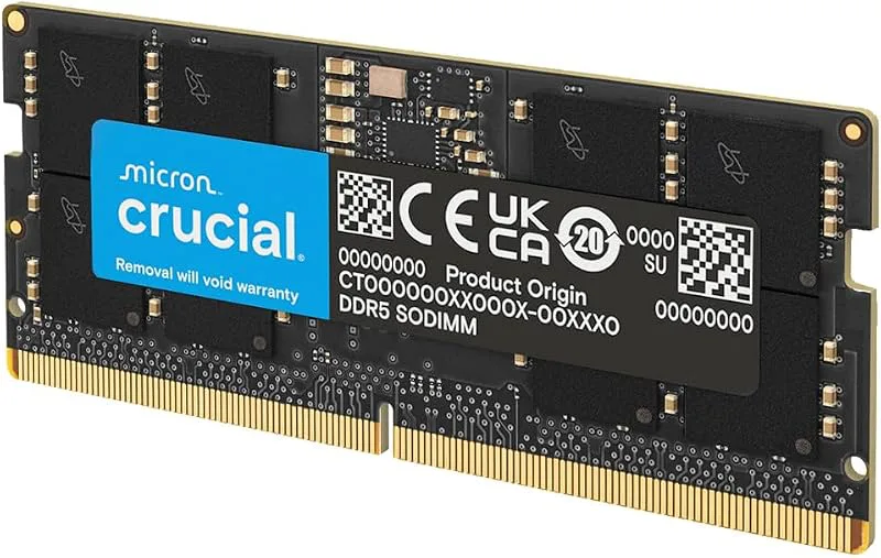 Crucial DDR5 RAM 24GB 5600MHz SODIMM, Minne för Bärbar Dator, Mini PC, Högpresterande RAM (eller 5200MHz / 4800MHz), CL4