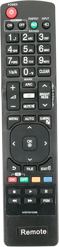 AULCMEET AKB72915299 Sub AKB72915239 ersättningsfjärrkontroll kompatibel med LG LED-bakgrundsbelyst LCD-skärm 55 tum 55W