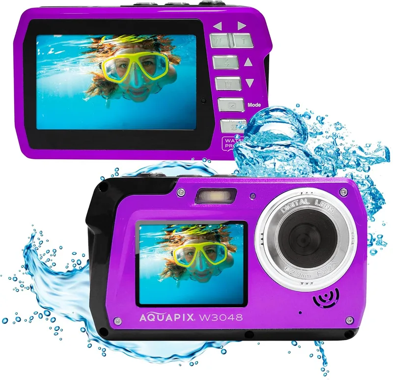 Aquapix W3048 'Edge' undervattenskamera med två skärmar