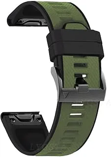 Silikonklockarmband för Garmin Fenix 5X 5 Plus/6X 6 Pro/7 7X/935/3HR armband ersättning smart handledsrem enkel passform 22 26 mm band, 26mm For Fenix