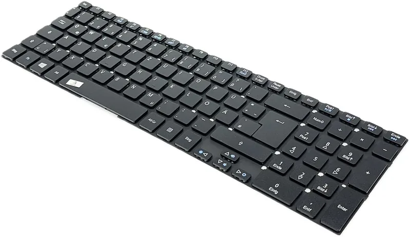 DE – Tangentbord utan belysning, utan ram ver.1 kompatibelt med Acer Aspire E1-530
