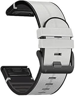 INFRI 22 26 mm armband för Garmin Fenix 7X 7/Tactix 7 Pro/6X 6 Pro 5 5X Plus 3HR D2 Smart Watch Läder + silikon snabbfrigörande remmar