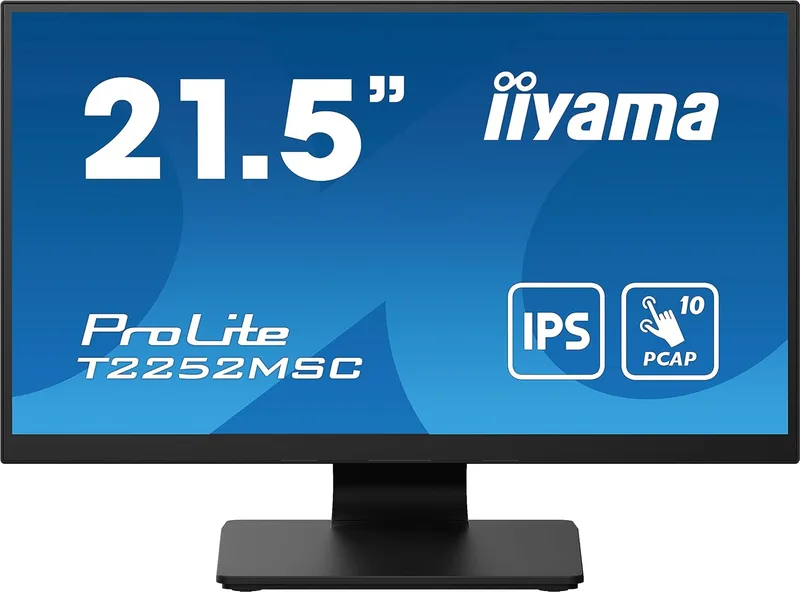 iiyama Bildskärm T2252MSC-B2-21.5", IPS, 16920x1080/75Hz, 1H1DP