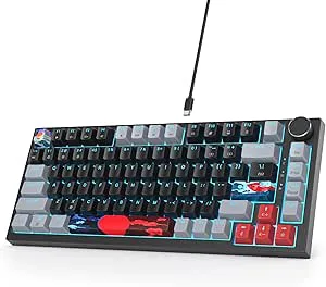 SOLIDEE Trådat 75% Mekaniskt Speltangentbord Hot Swappable,Röda