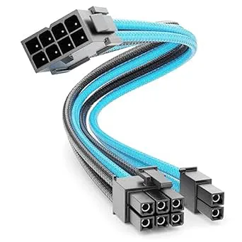 deleyCON 6+2 Pin PCI Express GPU Grafikkort Strömkabelförlängning
