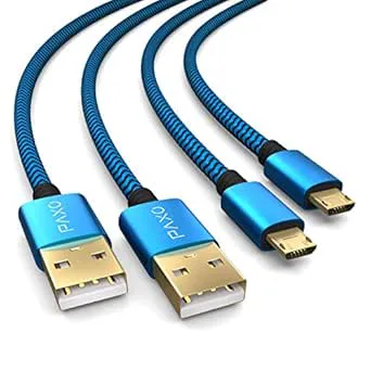 2 x PS4-styrenhet, laddkabel, 2 m kabel för Playstation 4
