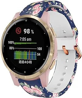 18 mm silikonbyte Smart Watch Band Armband för Ticwatch C2 för Garmin Active S Smart Watch Armband Watchband Tillbehör (Färg: LMG, Storlek: Vivoactive