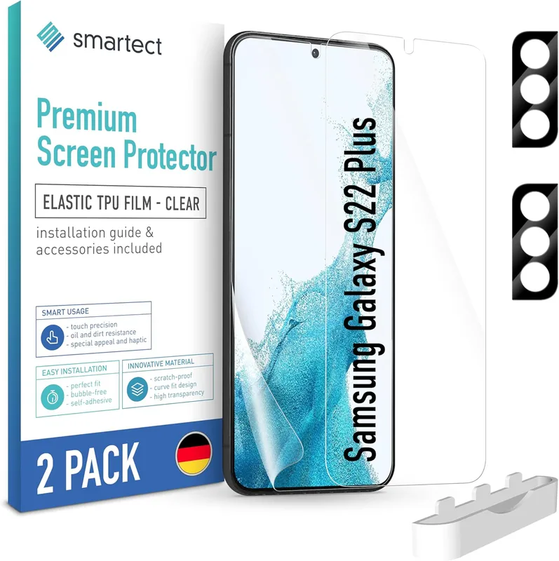 smartect Skärmskydd [2 +2 Stycken] kompatibel med