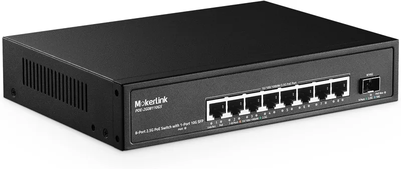 MokerLink 8-port 2.5 Gigabit PoE-switch