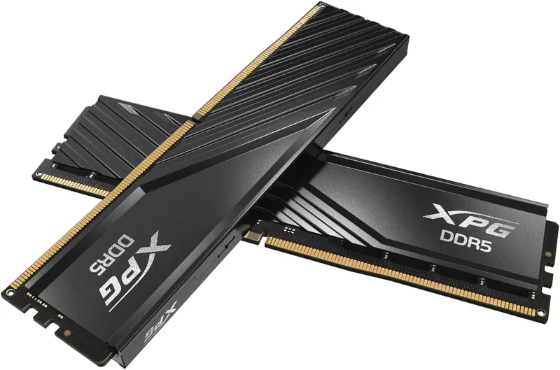 XPG Lancer Blade DDR5 6000MHz CL30 32GB (2x16GB) PC5-48000 RAM 288-pins UDIMM skrivbordsminne kit svart kylfläns (AX5U6000C3016G-DTLABBK)