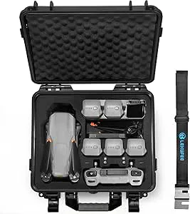 Lekufee Vattentät Hård Bärväska för DJI Air 3S Drone,Fly More Combo,DJI RC N3/N2/RC 2 Fjärrkontroll och Tillbehör (Endast fodral)