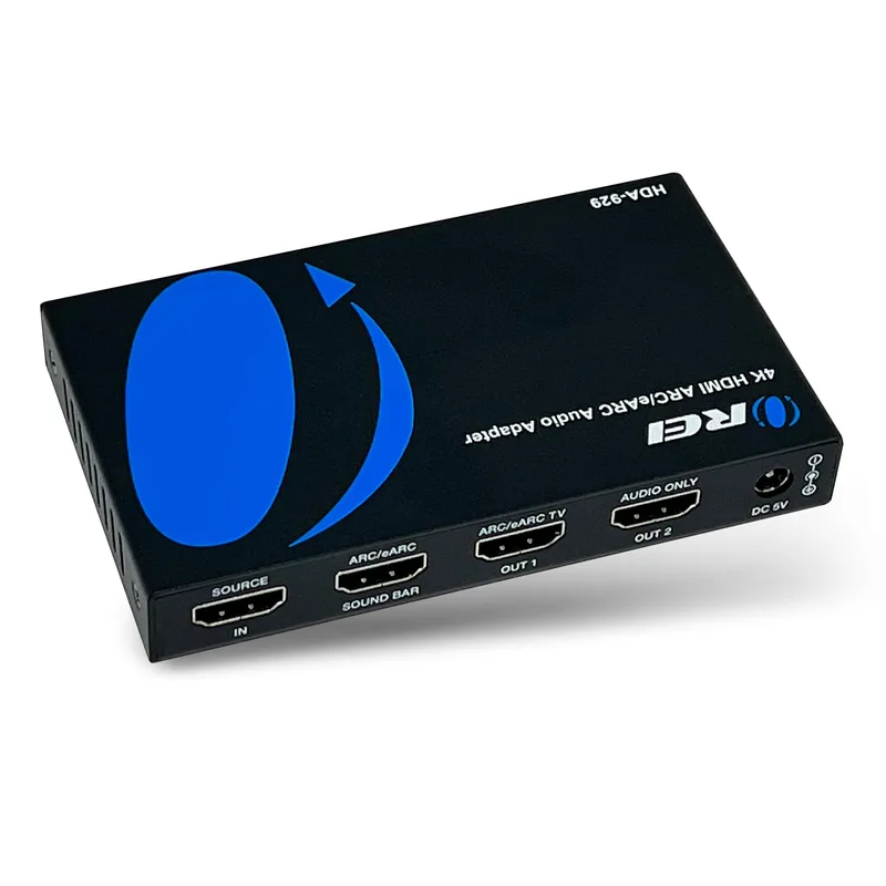 OREI eARC 4K 60Hz ljudextraktorer, extrakt Dolby Atmos konvertera ljudfält 18G HDMI 2.0 ARC stöder HDCP 2.2 Dolby Digital/DTS genomströmning CEC, HDR, Dolby Vision, HDR10-stöd för Sonos Bose (HDA-929)