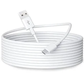 OXZEEWEE 5 m mikro-USB-förlängningssladd för hemsäkerhetskameror