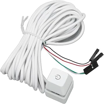 Stationär Dator Strömbrytare, Extern Fjärrkontroll Start PC Moderkort Power On Off Switch Knapp Förlängningskabel, PC Power Button On Off Återställ Hå