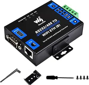 Waveshare RS232/485 till WiFi och Ethernet Converter, Industrial Grade Serial Server, Modbus Gateway, MQTT Gateway
