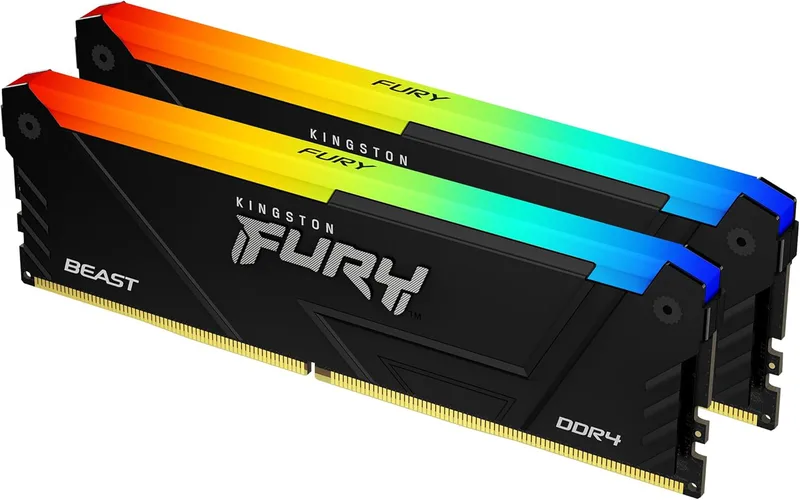 Kingston FURY Beast RGB 32 GB 3200MT/s DDR4 CL16 DIMM (Kit med 2) datorminne KF432C16BB2AK2/32