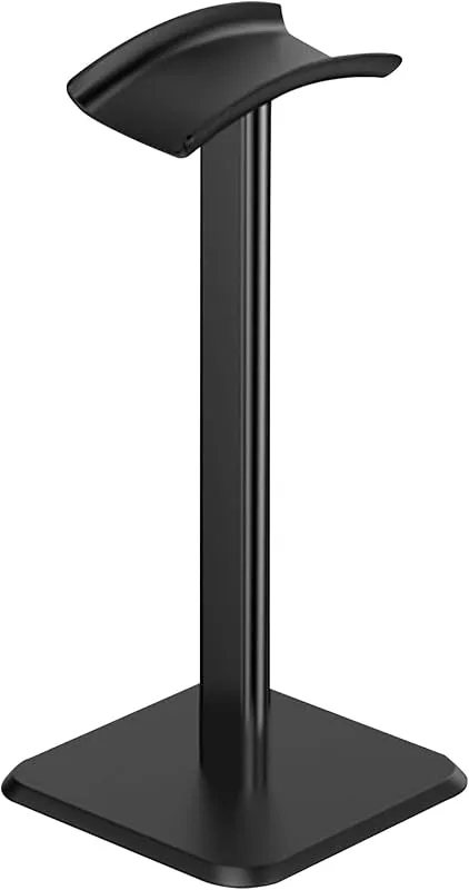 Hörlursstativ, universellt headset, displayhängare, aluminium, headsethållare med flexibelt nackstöd, spelheadset, stativ, hörlursstativ för alla hörl