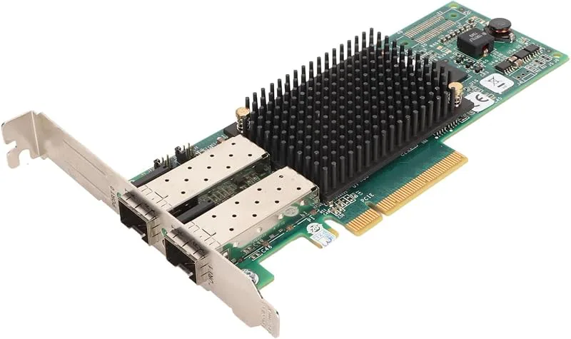 Fiberoptiskt HBA-kort, Dual Port 8Gbps AJ763 63003 SFP PCIE HBA-kort för Dataöverföring