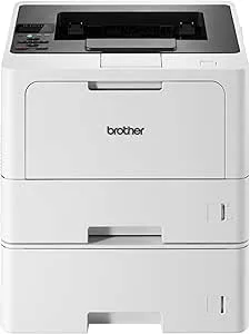Brother HL-L5210DWT laserskrivare svart vit (A4, 48 sidor/min, 1 200 x 1 200 DPI, LAN, WLAN, duplex, 250 + 520 ark papperskassetter) vit/grå