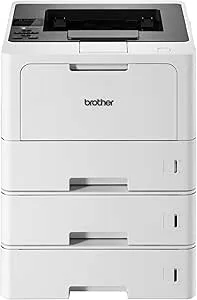 Brother HL-L5210DNTT laserskrivare svart vit (A4, 48 sidor/min, 1 200 x 1 200 DPI, LAN, duplex, 3 x 250 ark papperskassetter) vit/grå