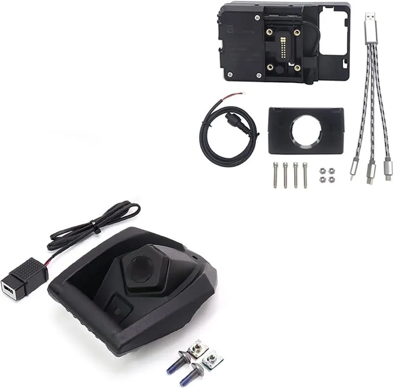 Motornavigeringsfäste för Y&amaha N-MAX 125 N-MAX 155 X-MAX 125 X-MAX 300 motorcykel telefon navigeringsfäste trådlös USB-port laddningshållare