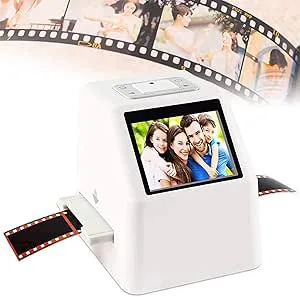 Högupplöst filmskanner med 2,4-tums LCD-skärm, allt-i-1 22MP digital filmomvandlare, konverterar 35 mm, 126, 110, Super 8-filmer, diabilder, negativ till JPEG